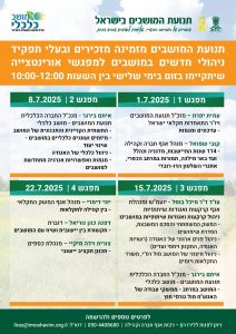 מפגשי אורינטצייה תנועת המושבים